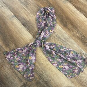Sheer floral scarf
